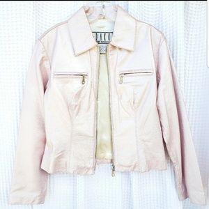 BB Dakota for Nordstrom leather jacket pink M UEC